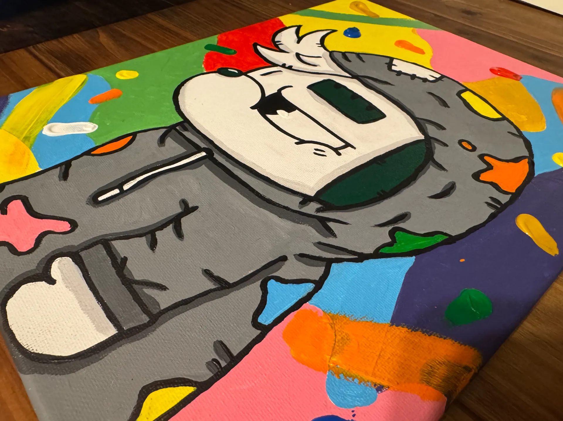 アクリル絵の具で